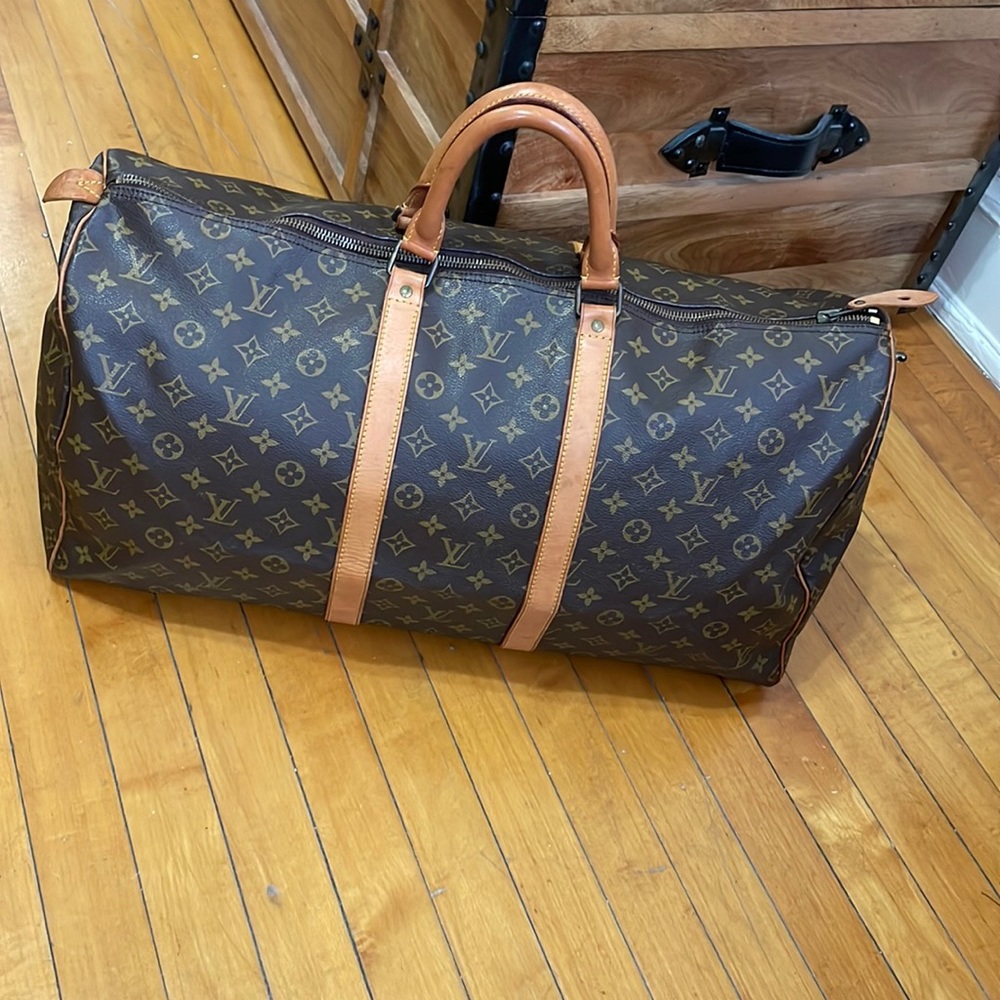 Louis Vuitton Vintage Boston Keepall 55 Travel Bag.